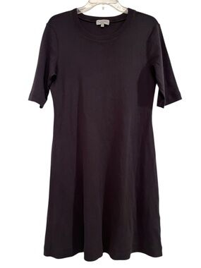 Michael Stars Black Blue Ink Short-Sleeve A-Line Dress Sz M